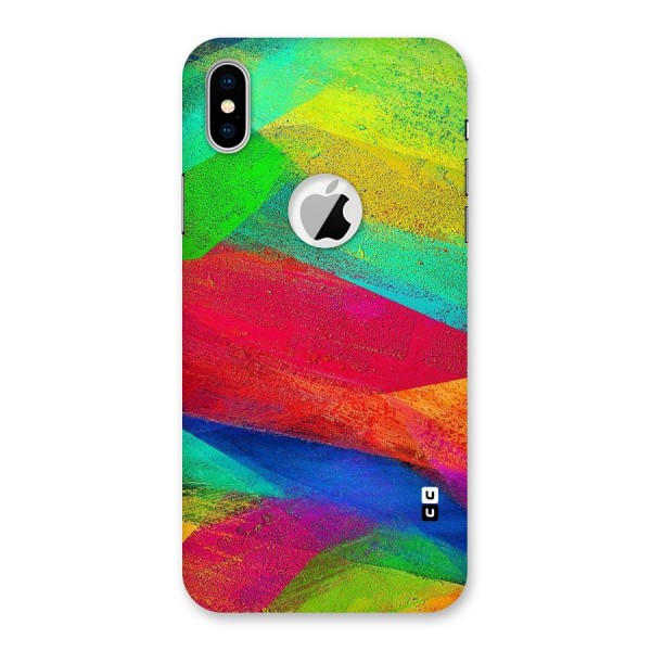 Paint Art Pattern Back Case for iPhone XS Logo Cut