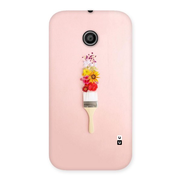 Painted Flowers Back Case for Moto E