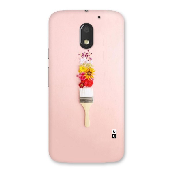 Painted Flowers Back Case for Moto E3 Power