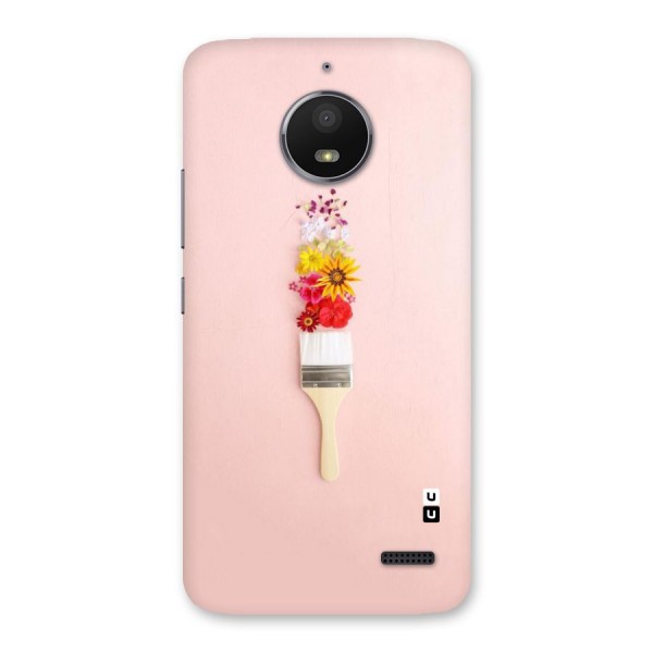 Painted Flowers Back Case for Moto E4