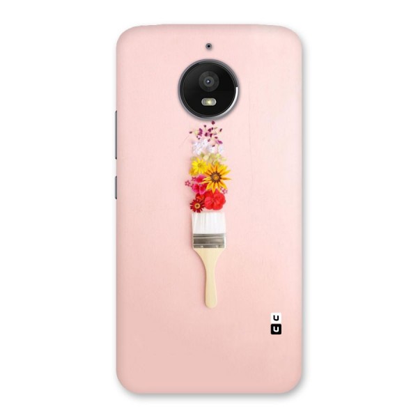 Painted Flowers Back Case for Moto E4 Plus