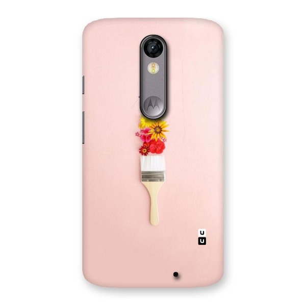 Painted Flowers Back Case for Moto X Force