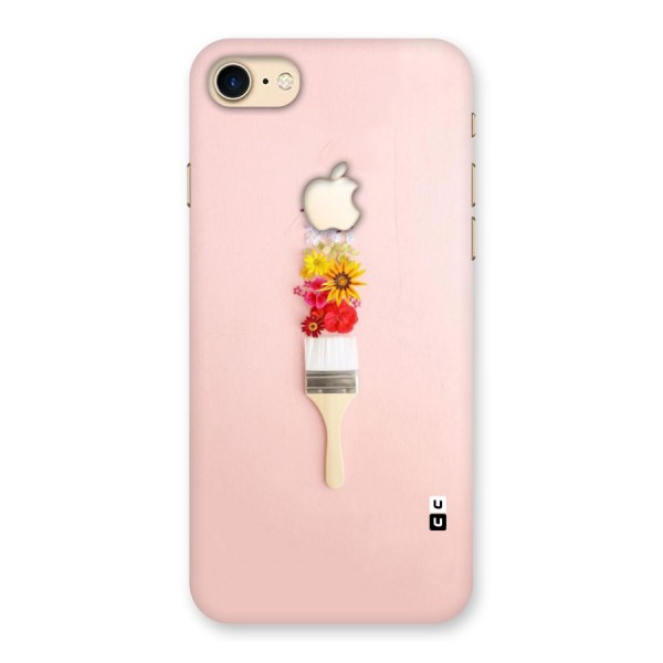 Painted Flowers Back Case for iPhone 7 Apple Cut