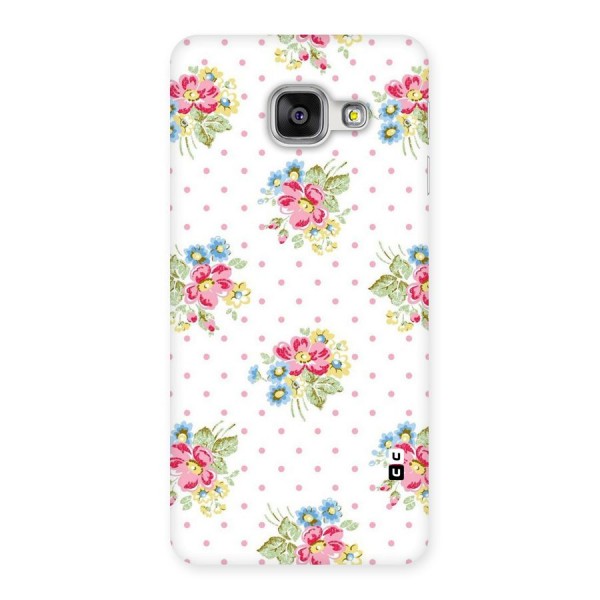 Painted Polka Floral Back Case for Galaxy A3 2016