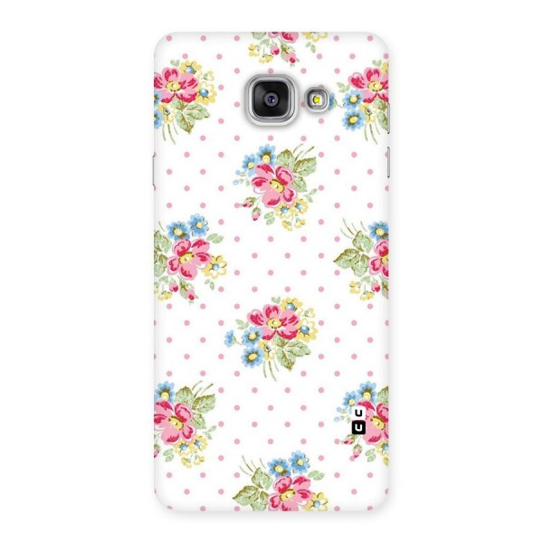 Painted Polka Floral Back Case for Galaxy A7 2016