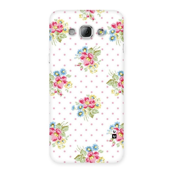 Painted Polka Floral Back Case for Galaxy A8