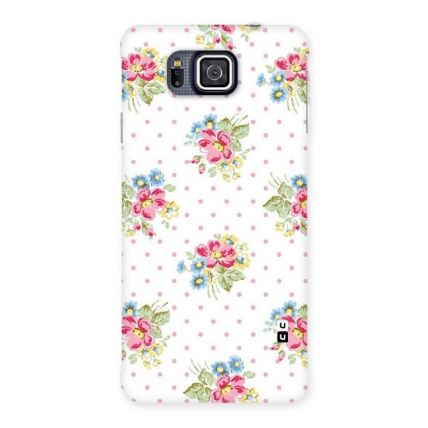 Painted Polka Floral Back Case for Galaxy Alpha