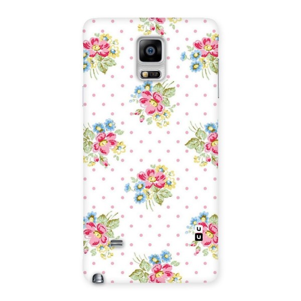 Painted Polka Floral Back Case for Galaxy Note 4