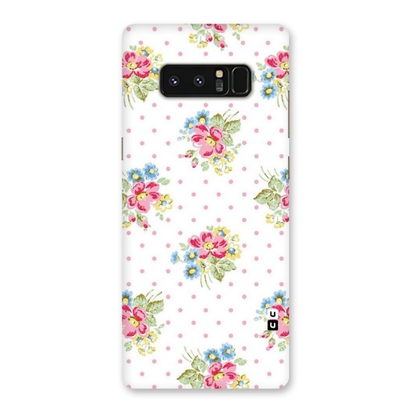 Painted Polka Floral Back Case for Galaxy Note 8