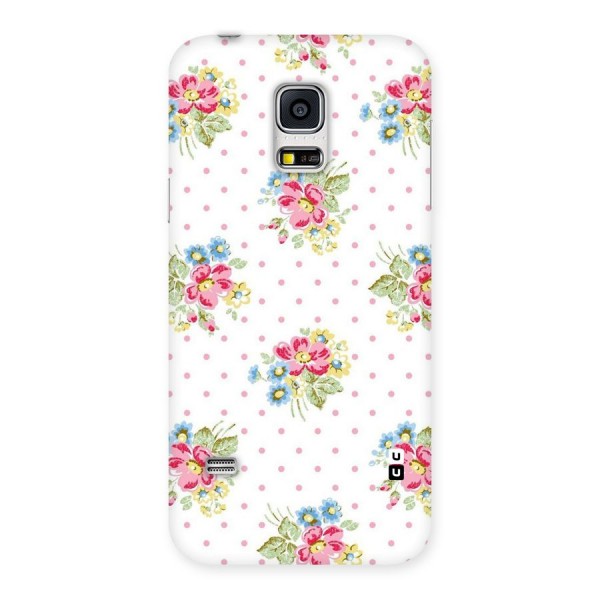 Painted Polka Floral Back Case for Galaxy S5 Mini