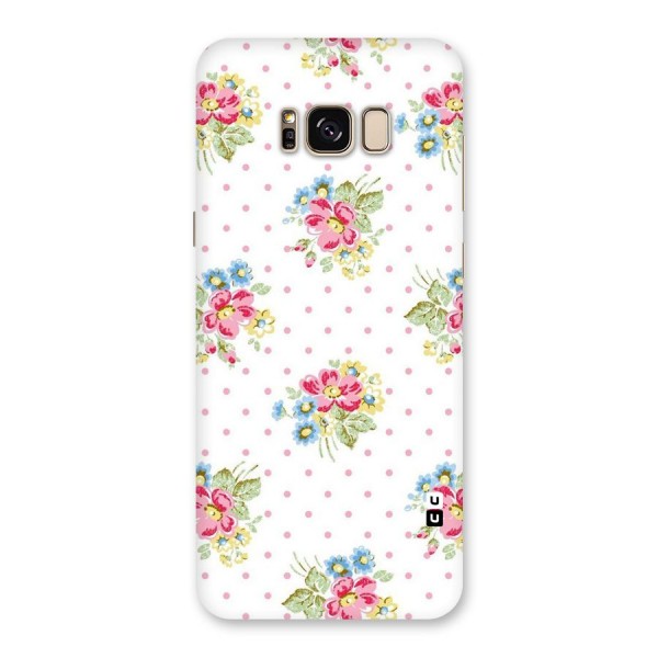 Painted Polka Floral Back Case for Galaxy S8 Plus