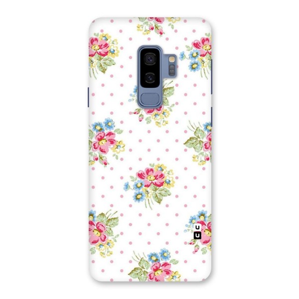 Painted Polka Floral Back Case for Galaxy S9 Plus