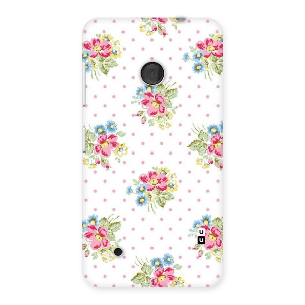 Painted Polka Floral Back Case for Lumia 530