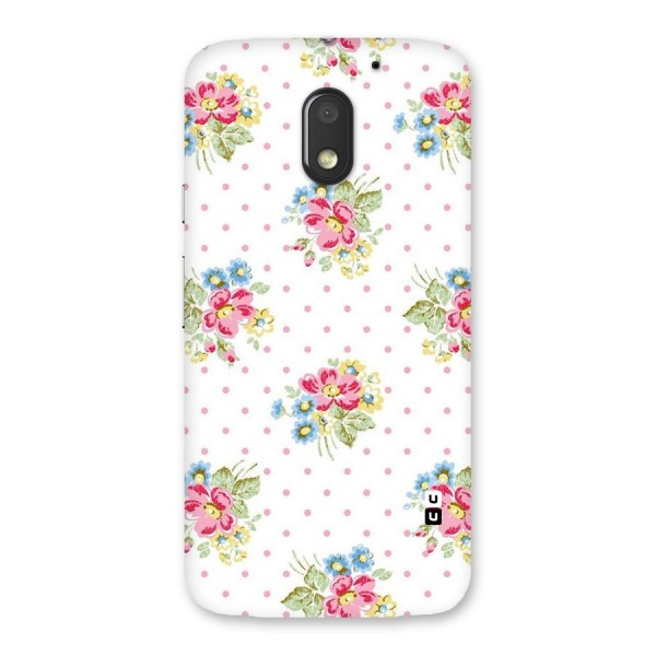 Painted Polka Floral Back Case for Moto E3 Power