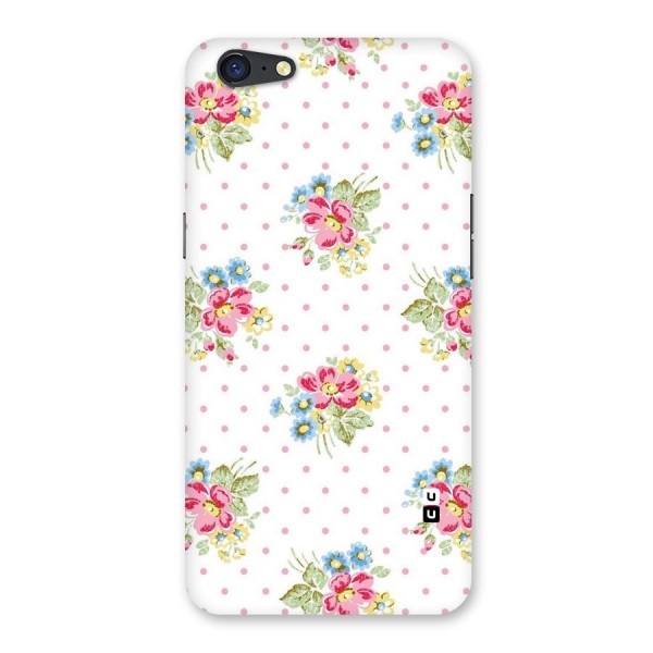 Painted Polka Floral Back Case for Oppo A71