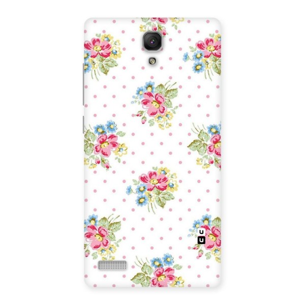 Painted Polka Floral Back Case for Redmi Note