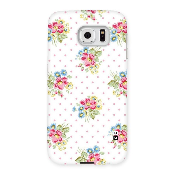 Painted Polka Floral Back Case for Samsung Galaxy S6