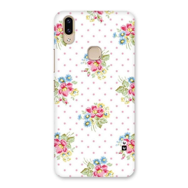 Painted Polka Floral Back Case for Vivo V9