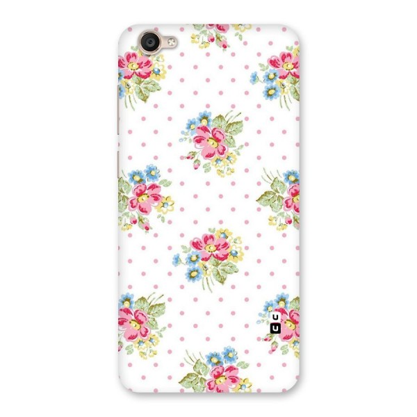 Painted Polka Floral Back Case for Vivo Y55s