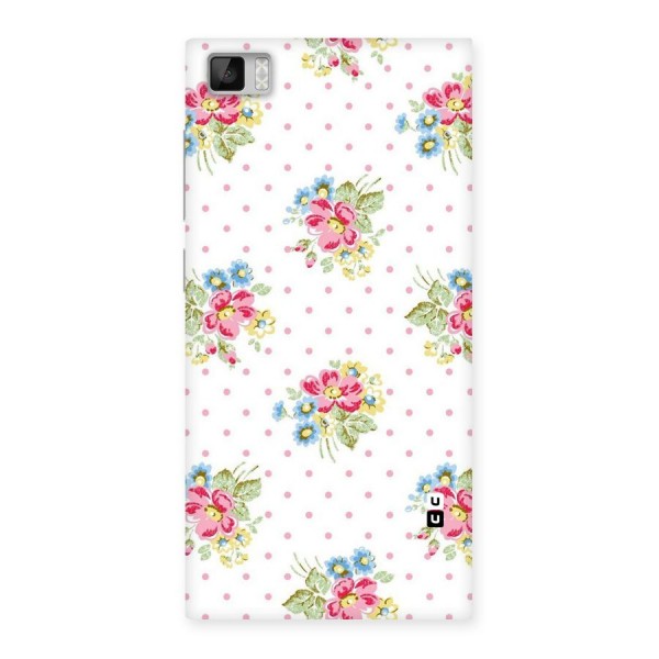 Painted Polka Floral Back Case for Xiaomi Mi3