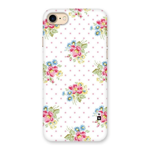 Painted Polka Floral Back Case for iPhone 7