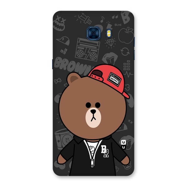 Panda Brown Back Case for Galaxy C7 Pro