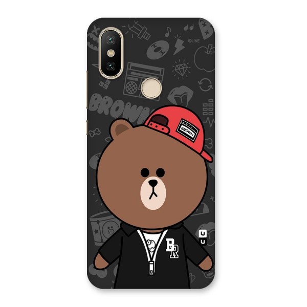 Panda Brown Back Case for Mi A2