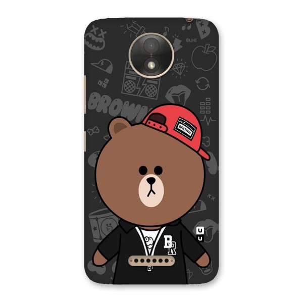 Panda Brown Back Case for Moto C Plus