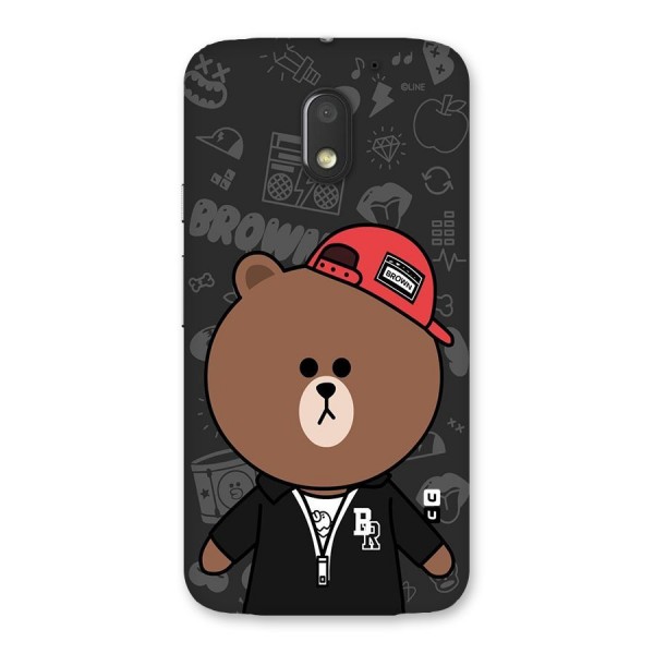 Panda Brown Back Case for Moto E3 Power