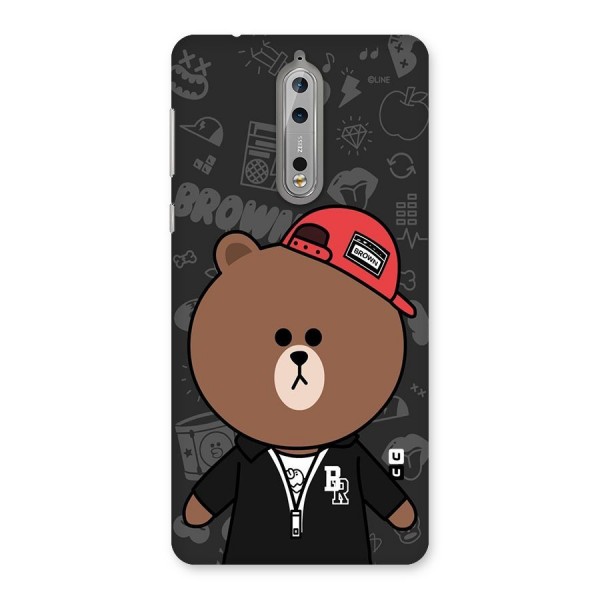 Panda Brown Back Case for Nokia 8