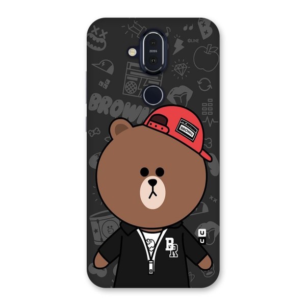 Panda Brown Back Case for Nokia 8.1