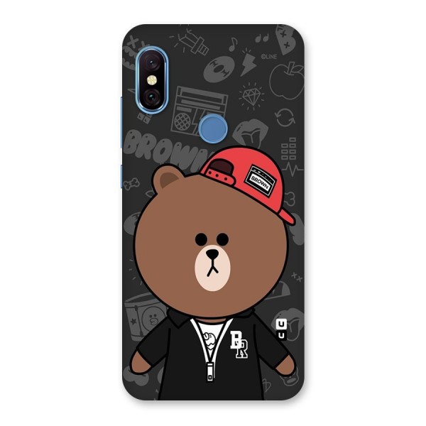 Panda Brown Back Case for Redmi Note 6 Pro