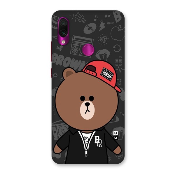 Panda Brown Back Case for Redmi Note 7 Pro