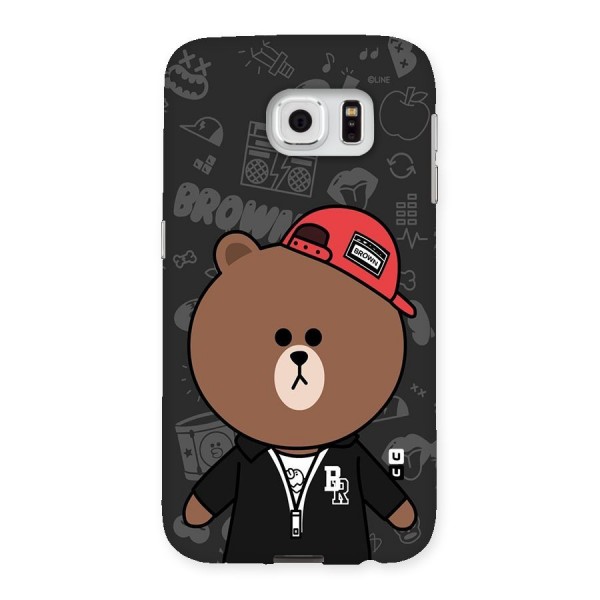 Panda Brown Back Case for Samsung Galaxy S6