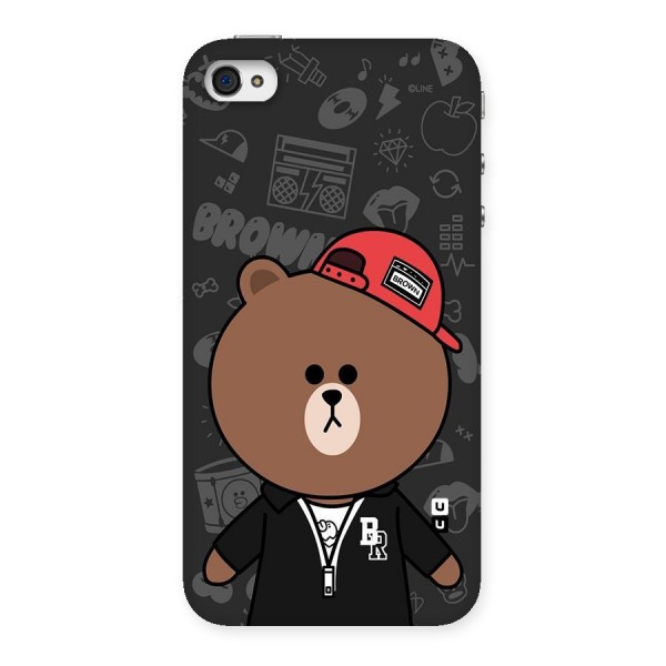 Panda Brown Back Case for iPhone 4 4s