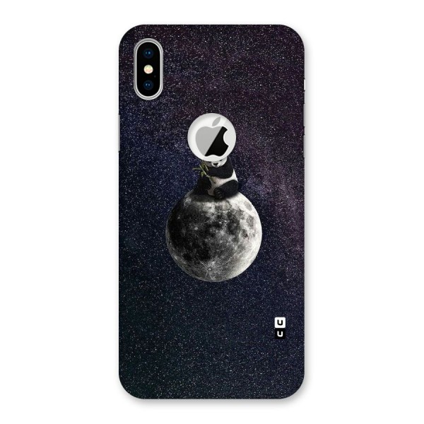 Panda Space Back Case for iPhone XS Logo Cut