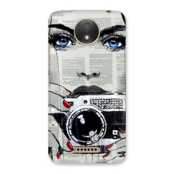 Paper Face Beauty Back Case for Moto C Plus