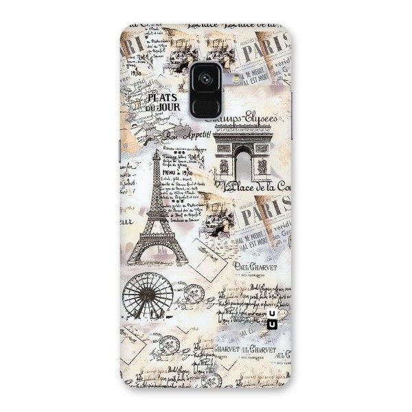 Paris Paper Back Case for Galaxy A8 Plus