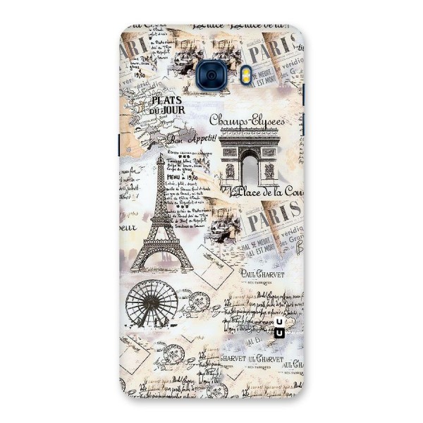 Paris Paper Back Case for Galaxy C7 Pro