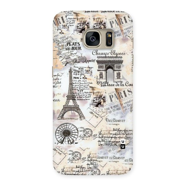 Paris Paper Back Case for Galaxy S7