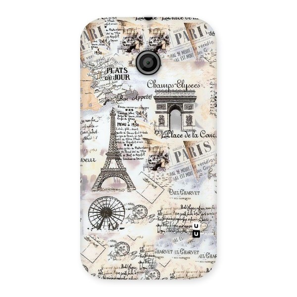 Paris Paper Back Case for Moto E