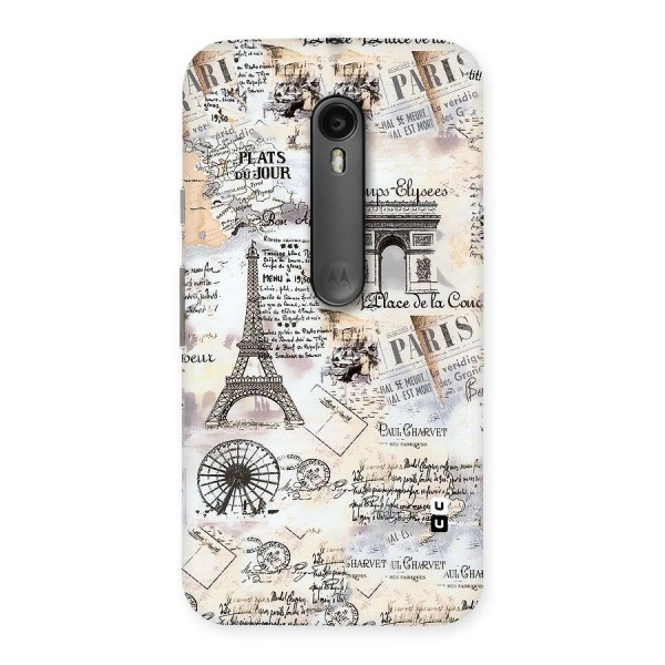 Paris Paper Back Case for Moto G3