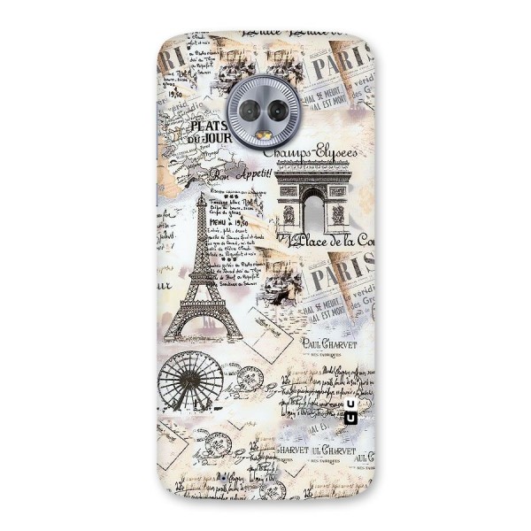 Paris Paper Back Case for Moto G6