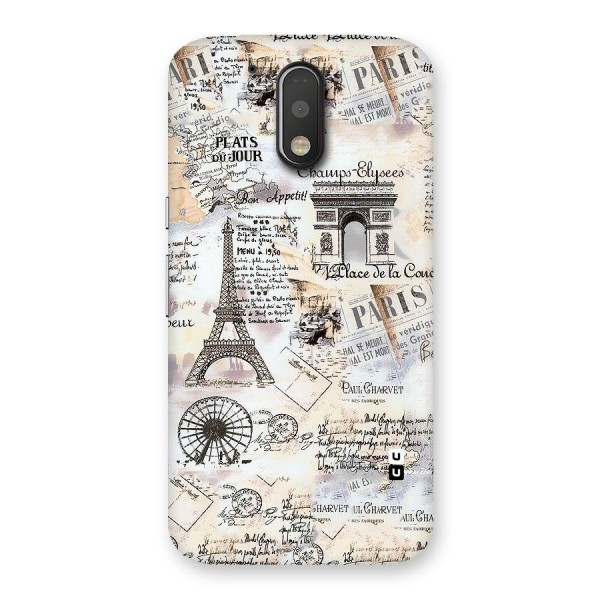 Paris Paper Back Case for Motorola Moto G4