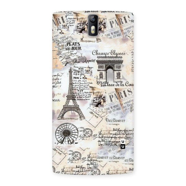 Paris Paper Back Case for One Plus One