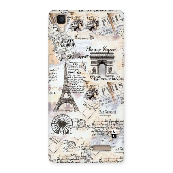 Paris Paper Back Case for Oppo R7