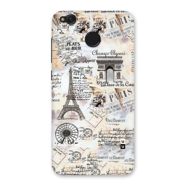 Paris Paper Back Case for Redmi 4