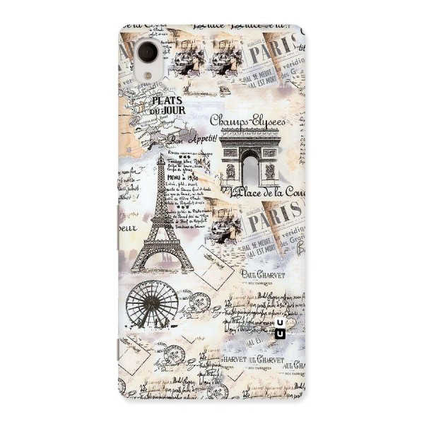 Paris Paper Back Case for Sony Xperia M4