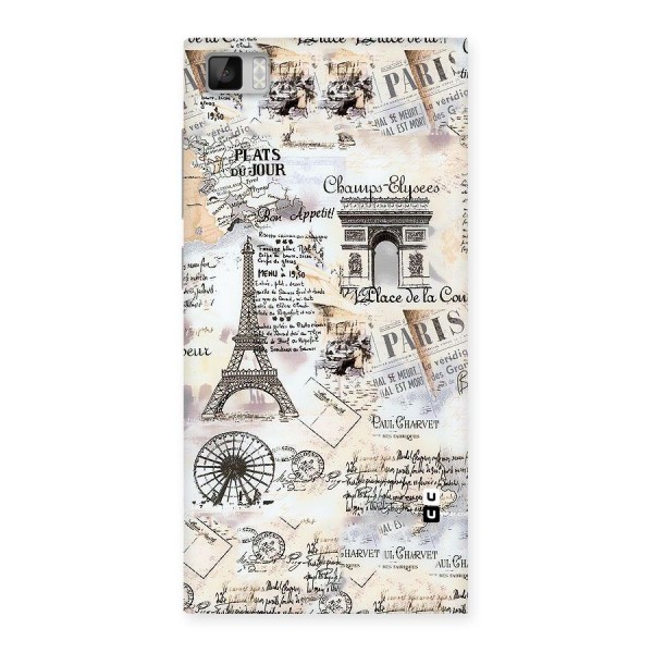 Paris Paper Back Case for Xiaomi Mi3