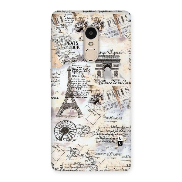 Paris Paper Back Case for Xiaomi Redmi Note 4